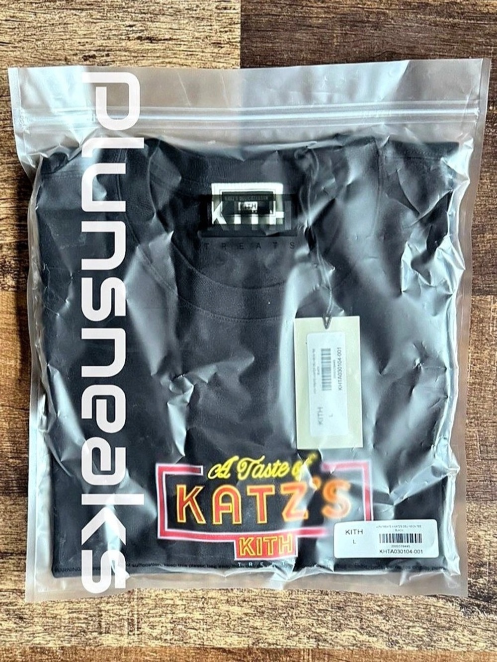 Kith Treats Katz's Delicatessen Neon Box Logo Tee • Black • 2026